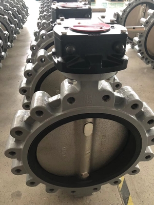 PFA และ PTFE กล่องบัตเทอร์ลี่แวลล์ BFV Flanged ประเภท Wafer กล่องบัตเทอร์ลี่ Pneumatic On Off