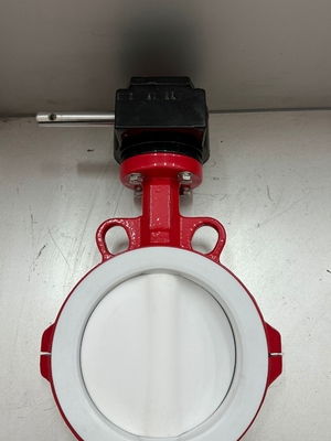 PFA และ PTFE กล่องบัตเทอร์ลี่แวลล์ BFV Flanged ประเภท Wafer กล่องบัตเทอร์ลี่ Pneumatic On Off