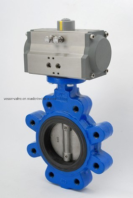 วาล์วกระพริบลู๊กพนูเมติก (Pneumatic Lug Butterfly Valve) พร้อมประทับ EPDM สําหรับการใช้ในอุตสาหกรรม