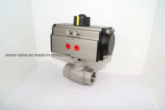 2-PC Flanged End Pneumatic Actuated Ball Valve with ISO5211 Standard for DN15-DN300 Industrial Applications