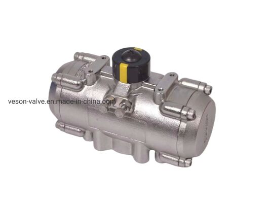 เครื่องปนูเมติก Rack และ Pinion Actuator ที่มีแรงปั่นออกแบบ 3878NM VDI/VDE3845 มาตรฐานและการให้อากาศ 40-100psig