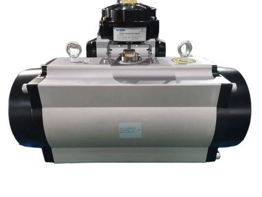 316 สแตนเลส เต็มท่าเรือ วาล์วลูกพนันลอย พร้อมเครื่องขับเคลื่อนปนูเมติกและการเชื่อมต่อปีก