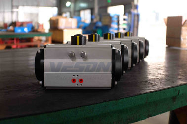 สแตนเลส Rack พนูเมติกและ Pinion Actuator สําหรับการทํางานรอบสี่