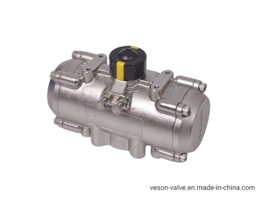 สเตนเลสสตีลทนการกัดกร่อน แอคทูเอเตอร์แบบนิวแมติก พร้อมดีไซน์เฟืองสะพานอลูมิเนียมชุบอะโนไดซ์แข็ง