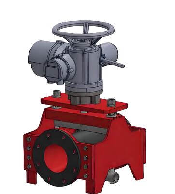 ภาระหนักไฟฟ้า pinch วาล์วประกอบการ Optimized สําหรับการใช้งาน anti-clogging slurry Abrasive