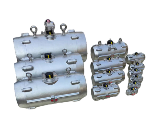 อัตโนมัติอุตสาหกรรม Rack Pneumatic และ Pinion Actuator สําหรับมุมหมุน 0-90 องศา