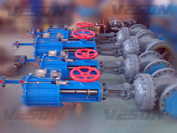 นิวเมติกอุตสาหกรรม Air Actuator เชิงเส้นสำหรับวาล์วประตูมีดและวาล์วโลก