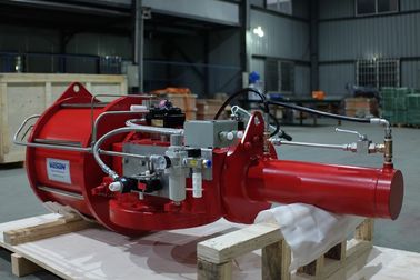 สปริง Return Scotch Yoke Type ตัวกระตุ้นนิวเมติกเหล็กหล่อเป็นก้อน ISO9001: 2015 ได้รับการอนุมัติ