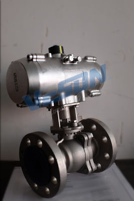 SS304 สแตนเลสสตีลโรตารีแอคชูเอเตอร์บอลวาล์ว Quarter Turn Actuator Ball Valve (เปิด / ปิดอากาศ)